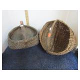 2-- SPLIT OAK BUTTOX BASKETS -- SOME WEAR