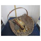 SPLIT OAK BASKET & KITCHEN TOOLS