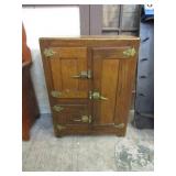 ANTIQUE OAK ICE BOX