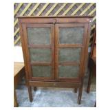 ANTIQUE PUNCHED TIN & PINE PIE SAFE