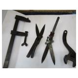 GRASS CLIPPERS, CLAMP & WRENCH