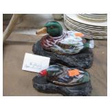 HANDCRAFTED DUCKS ON COAL