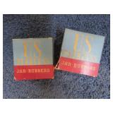 JAR RUBBERS -- ONE BOX FULL, ONE EMPTY