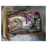 BASKET LOT -- PLACE MATS, PICTURE FRAMES, ETC