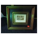 FRAMED BICENTENNIAL POSTAGE STAMPS