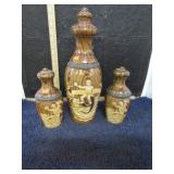 3-- RHEINHOLD HANKE BOWLING PIN BEER STEINS