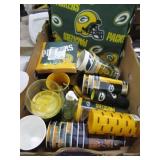 GREENBAY PACKERS GROUP LOT - PLATES, CUPS, MISC