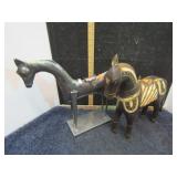 2-- HORSE SCULPTURES