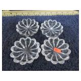 4-- HEISEY GLASS COASTERS
