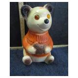 POTTERY BEAR COIN BANK