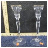 PAIR-- WATERFORD CRYSTAL CANDLE HOLDERS