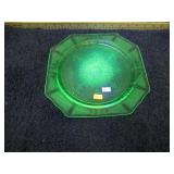 DEPRESSION URANIUM GLASS PLATE