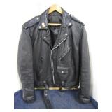 WILSONS LEATHER BIKER JACKET -- XL
