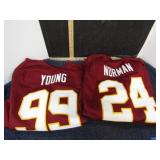 2 REDSKINS FOOTBALL JERSEYS -- NORMAN / YOUNG NFL