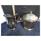 SILVERPLATE ICE BUCKET & PITCHER