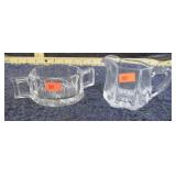 HEISEY GLASS CREAM & SUGAR