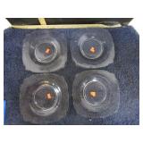 4-- HEISEY GLASS PLATES