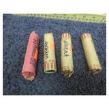 4 ROLLS-- WHEAT PENNIES