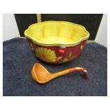 LARGE SOUP BOWL & LADLE