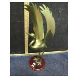 BRASS HERON STATUE