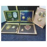 FRAMED POLICE PATCHES & REPRODUCTION BADGES
