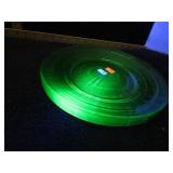 4-- GREEN URANIUM GLASS PLATES