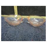 PINK DEPRESSION GLASS SUGAR BOWLS