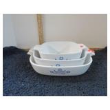 CORNINGWARE CORN FLOWER BAKING DISHES