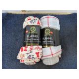 2-- FLANNEL THROW BLANKETS