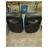 PAIR -- EDISON ACT 1506-2500 AMPLIFIED PA SPEAKERS