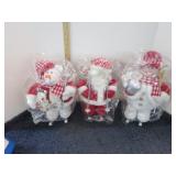 SKATING BEAR, SNOWMAN & SANTA