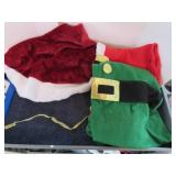 SANTA  & ELF BAGS & TREE SKIRT