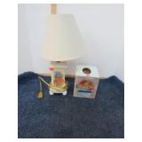 TISSUE BOX & TABLE LAMP