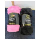 2-- FLANNEL THROW BLANKETS
