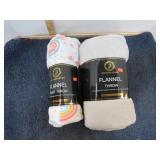 2-- FLANNEL THROW BLANKETS