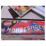 HORSESHOE GAME SET W/ IRON HORSESHOES