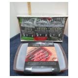 SMOKING WOOD SHIPS & GRILLING FOOD CONTAINERS