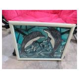 DOLPHIN "STAINED GLASS" PANEL