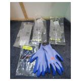 5 pair-- RUBBERIZED WORK GLOVES