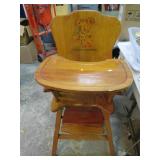 VINTAGE OAK BABY HIGH CHAIR