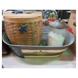 BASKET, JAR & GALVANIZED TUB