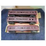 3-- LIONEL "O" GAUGE PASSENGER CARS