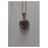 STERLING SILVER NECKLACE & PENDANT 3.2gms