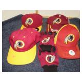 REDSKINS GLOVES & 4-- BALL CAPS