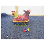 TIN EGG LAYING TOY CHICKEN