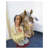 RESIN INDIAN STATUE 17"