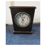 GERMAN WIND-UP MUSICAL ALARM CLOCK -- RUNS