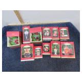 9-- HALLMARK & 2 PIER 1 CHRISTMAS ORNAMENTS