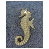 BRASS SEAHORSE WALL DECOR