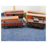 LIONEL "O" GAUGE TRAIN CARS, TRACK & CONTROL